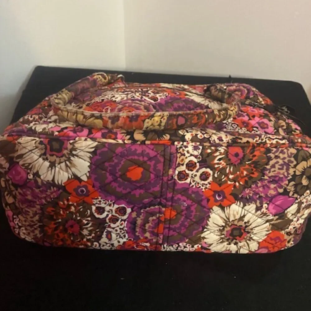 Vera Bradley Pink/Purple/Orange Floral turn lock satchel
